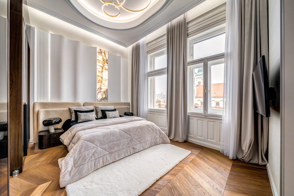 Statement Designer Apartment with Iconic Danube and Castle Views
