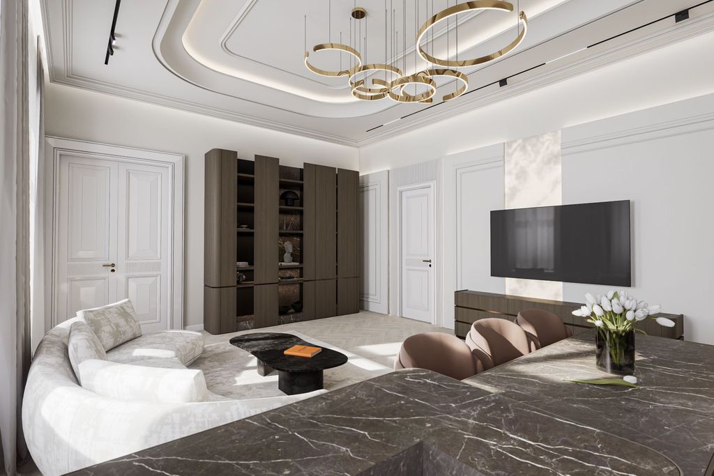 Elegant Classical Residence with Contemporary Interiors