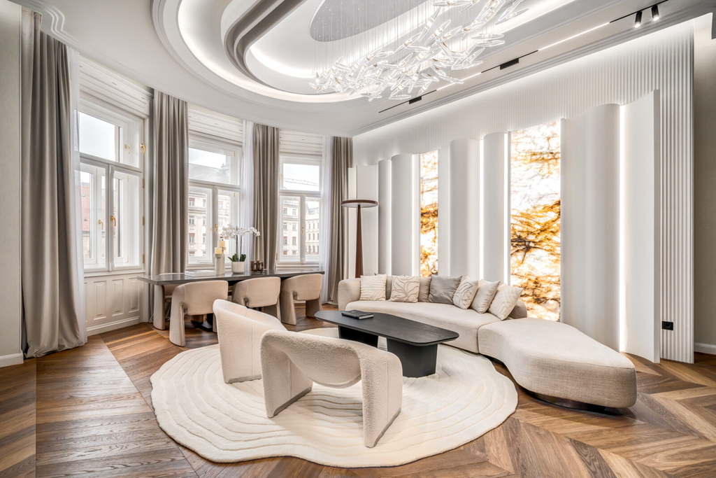 Statement Designer Apartment with Iconic Danube and Castle Views